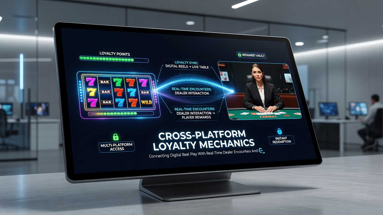 Players engaging across slots, live dealer tables, and competitive events through shared loyalty rewards