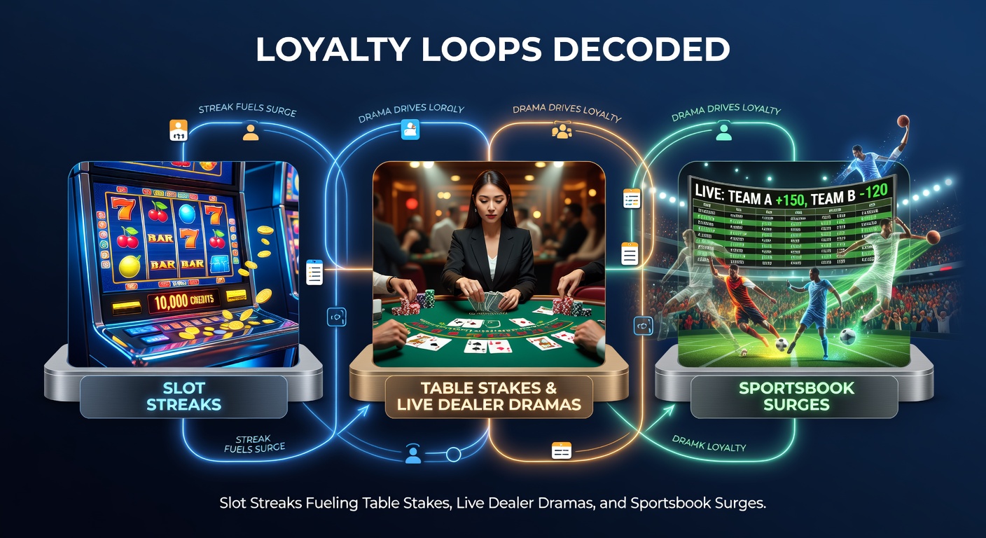 Close-up of a mobile screen showing loyalty tier progression from slots to live dealer tables and sportsbook odds, with points counter ticking upward