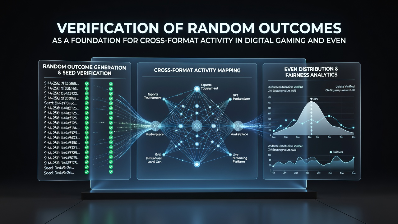 Diagram showing RNG certification flow across slots, tables, live dealers and sports betting modules on a unified platform